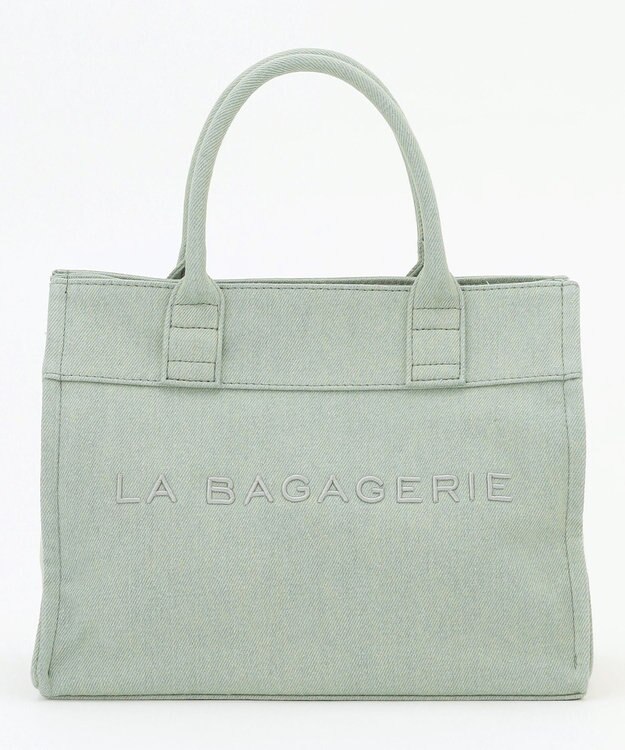 LA BAGAGERIE チャーム付きデニムバッグ Sサイズ ブルー