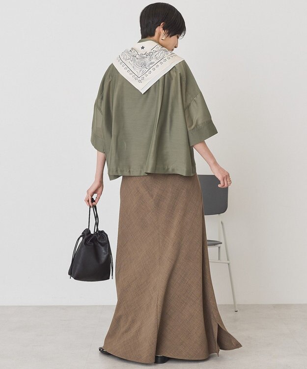 AMERICAN HOLIC 【先行予約】【WEB限定】Wポケットシアー半袖シャツ Khaki