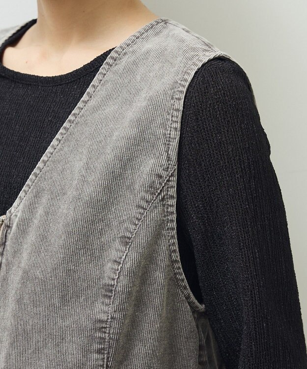 Green Parks ・ＥＬＥＮＣＡＲＥ　ＤＵＥ　ケミカルコーデュロイベスト Gray