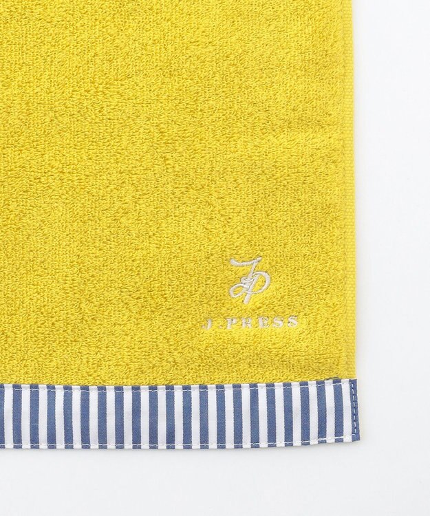 J.PRESS LADIES 【LIBERTY】【エステネージュ】 タオルハンカチ イエロー×ストライプ系