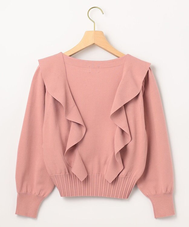 組曲 【洗える】Elenaラッフル ニット ピンク系