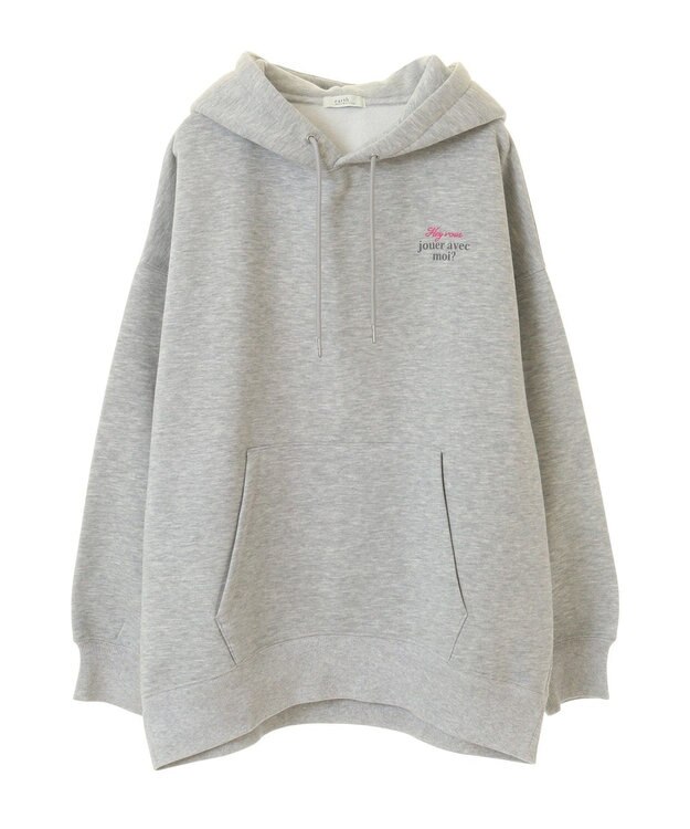 earth music&ecology アソートロゴフーディー Gray Mixture