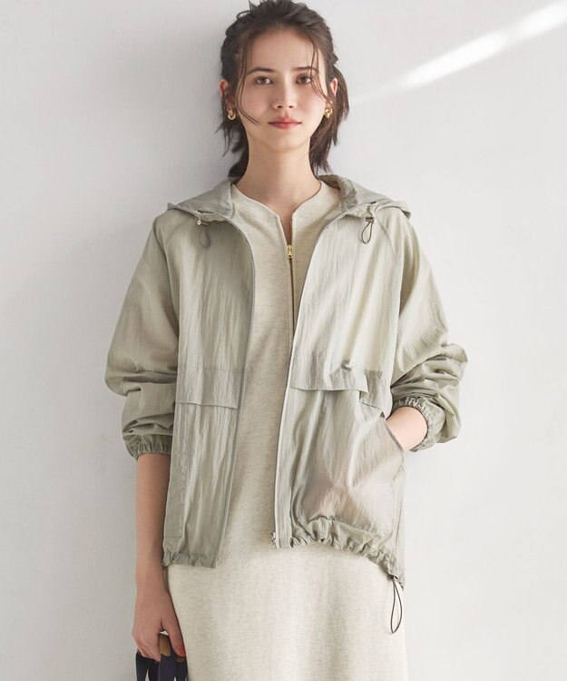 23区 L 【SLOW/一部店舗限定】ナイロン パーカー ブルゾン モスグリーン系