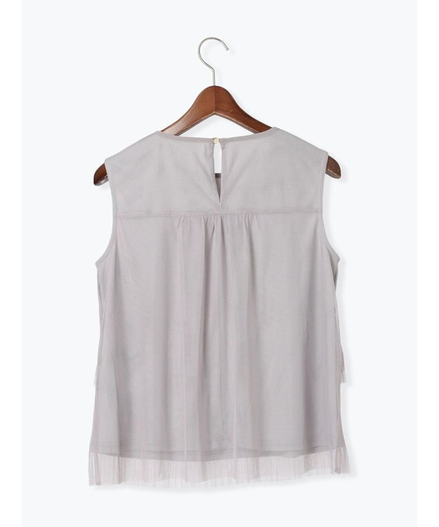 Te chichi ティアードチュールプリーツブラウス Ｓグレー