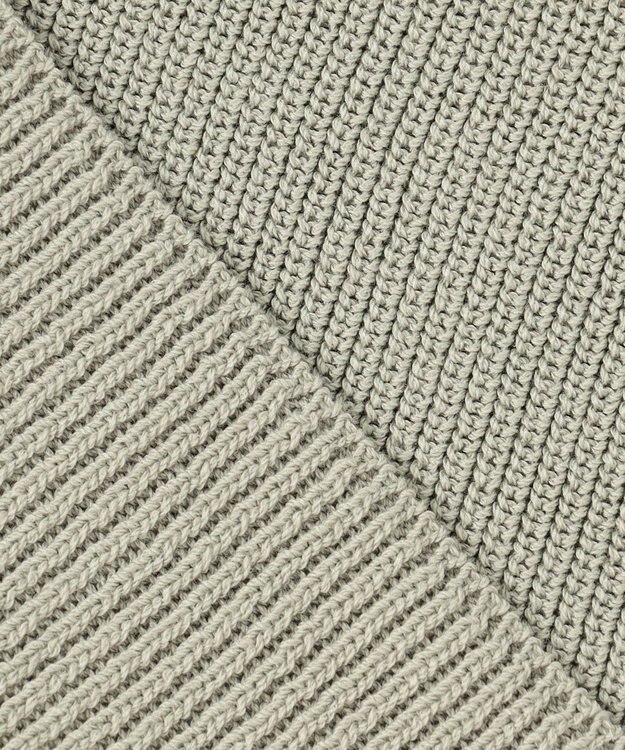 J.PRESS LADIES L 【洗える】CLEAR COTTON BLEND ニット ベスト スモーキーグリーン系