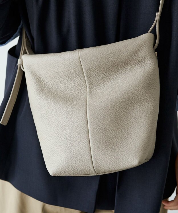 russet レザーミニショルダーバッグ(CE-1657) GrayBeige