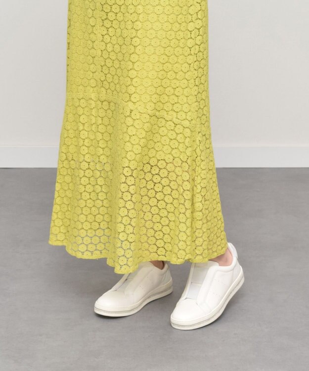 Bridget Birkin 【PARADIS COULEUR】ラインストーンエラスティックスニーカー オフホワイト