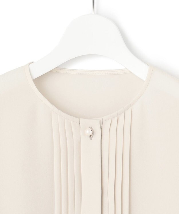 23区 L 【洗える】ピンタック ディテール ブラウス ベージュ系