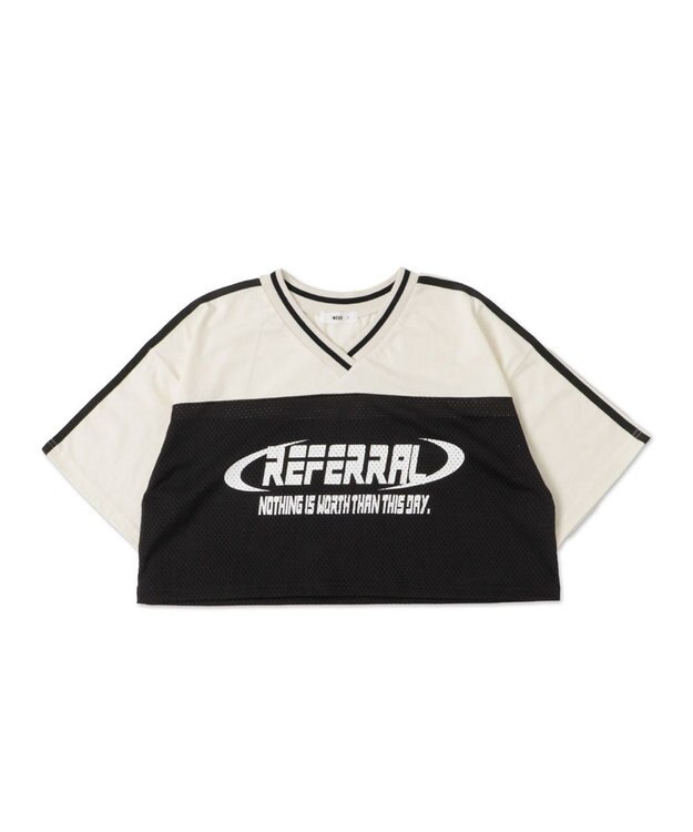 WEGO 2ライン切り替えメッシュショートT ブラック