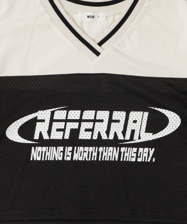 WEGO 2ライン切り替えメッシュショートT ブラック