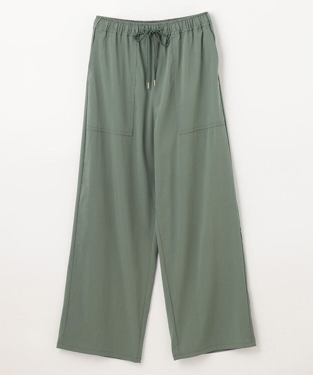 ANY L 【洗濯機可能/接触冷感/UVケア/イージーケア】清涼リラックスパンツ グリーン