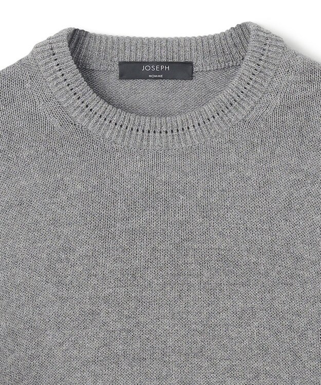 JOSEPH HOMME 【洗える】ハイツイストコード　クルーネックニット グレー系
