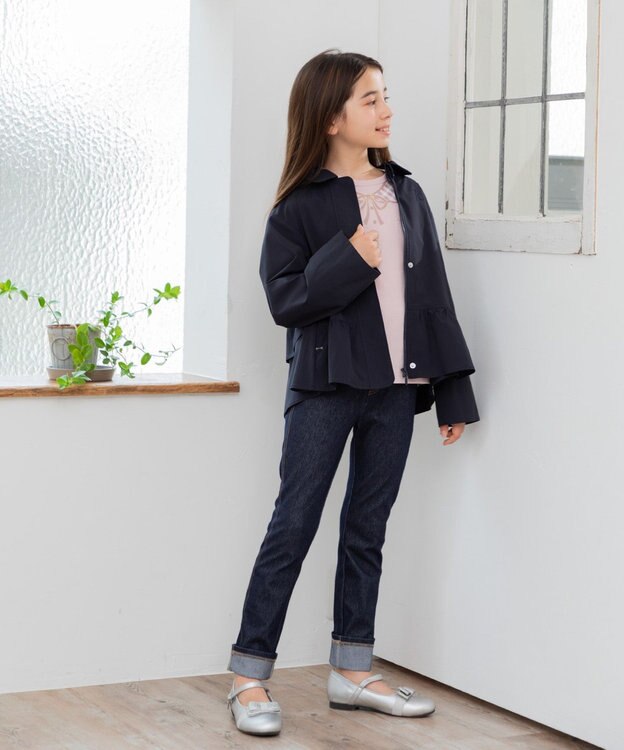 組曲 KIDS 【110-140㎝】デニムニット パンツ ネイビー