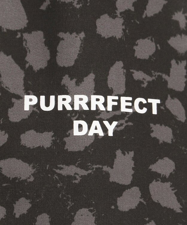 PW CIRCULUS 【WOMEN】【ストレッチ/UVケア】アニマルプリント ロゴ モックネック シャツ ブラック系5