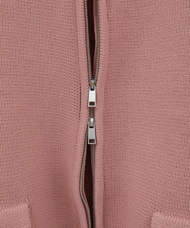 Green Parks ・ｓｗｉｎｇ　ｂｙ　Ｗ－ＺＩＰニットカーディガン Pink