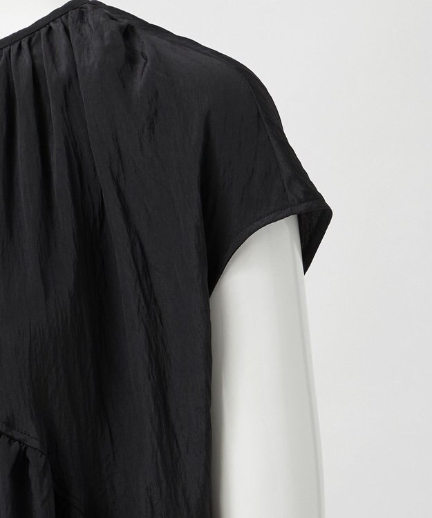 23区 L 【GOLD LABEL】シルクワッシャー ワンピース ブラック系