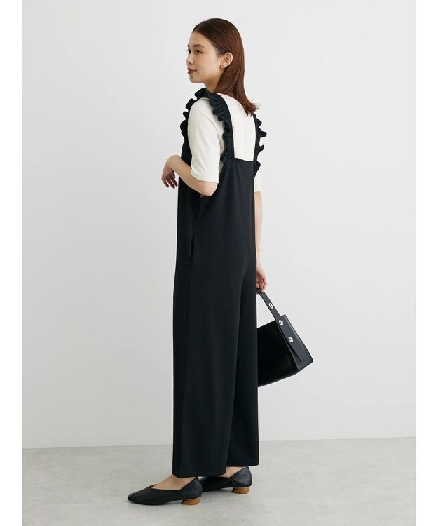 Green Parks ・ＲＡＹ　ＣＡＳＳＩＮ　ラッフルショルダーサロペット Black