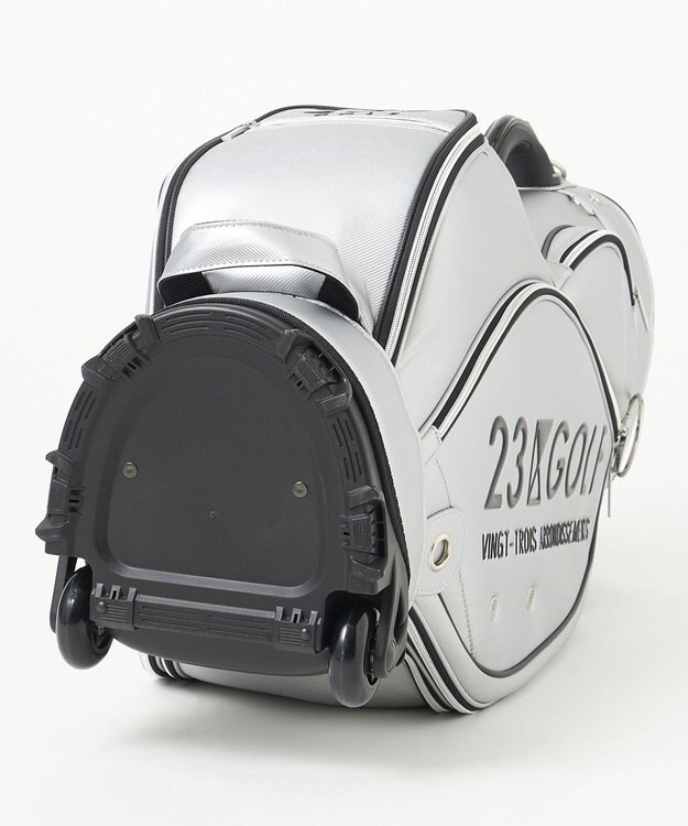 23区GOLF 【UNISEX】セルフスタンドバッグ内蔵キャディバッグ キャリー付き 練習や電車移動に◎ シルバー系