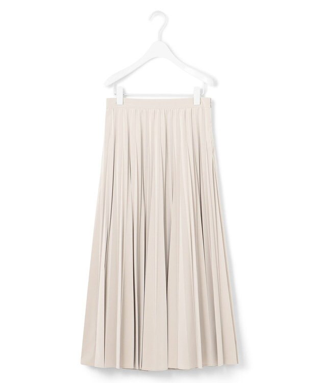 ICB L 【CLASSY.1月号掲載・洗える】ラミネートプリーツ スカート トープ系