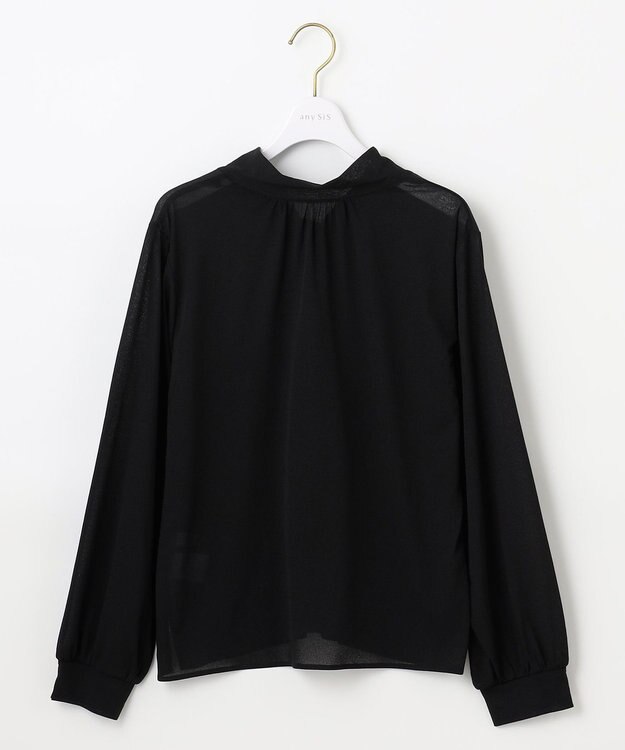 ANY SIS 【前後着用可能】シアー2WAYボウタイ プルオーバー ブラック