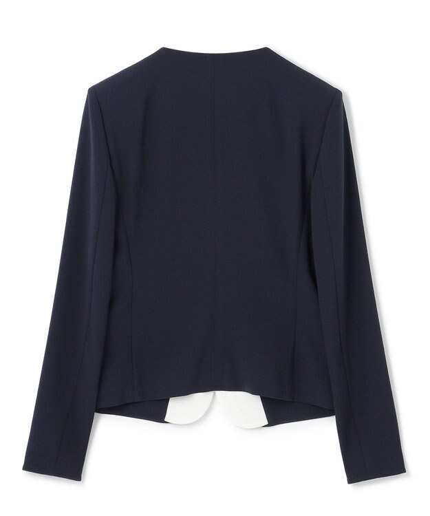 BEIGE， CINDY / ダブルカラージャケット Navy × White