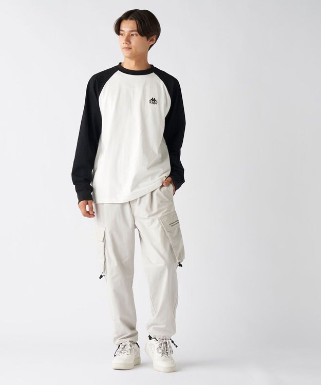 OP／FILA 【Kappa】オーバーサイズ ドロップショルダーロンT ホワイト