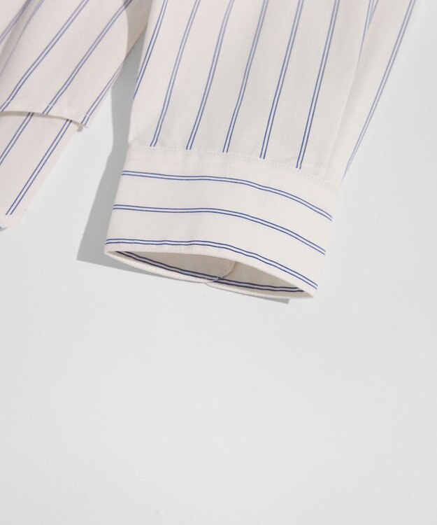 LENO BAND COLLAR SHIRTS 《UNISEX》 バンドカラーシャツ WHITE STRIPE