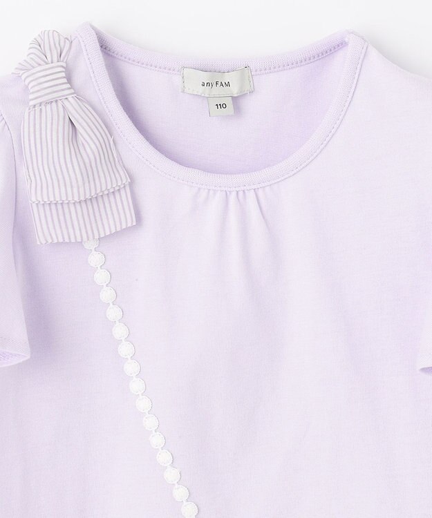 ANY KIDS ユニコーンポシェットTシャツ ラベンダー系
