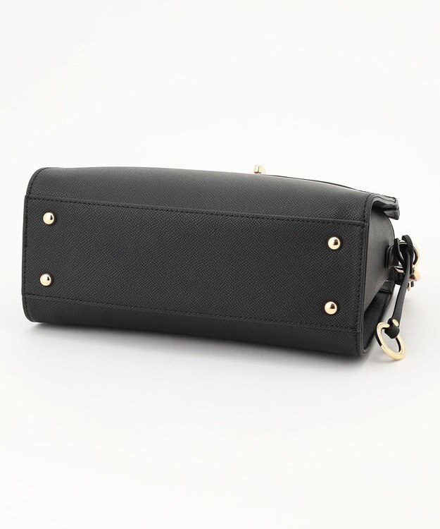 組曲 ベルトデザインスクエアショルダーバッグ ブラック系