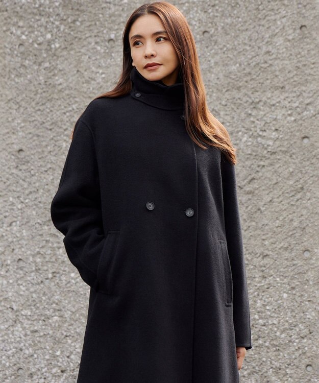 23区 L 【滝沢眞規子さん着用/Oggi掲載】MANTECOPure リバーコート ブラック系