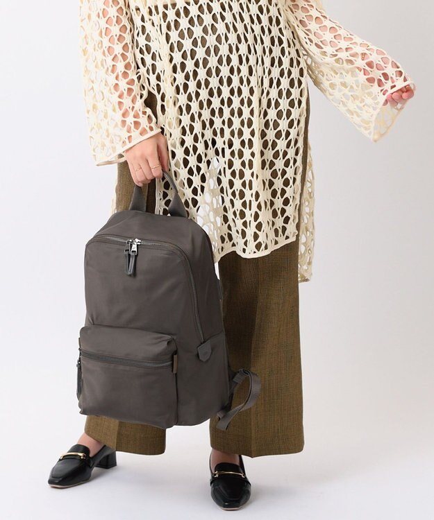 ACE BAGS & LUGGAGE W&.Day/Night ハウン スリムリュック A4サイズ 13.3インチPC収納 15572 ダブルアンドデイナイト チャコール