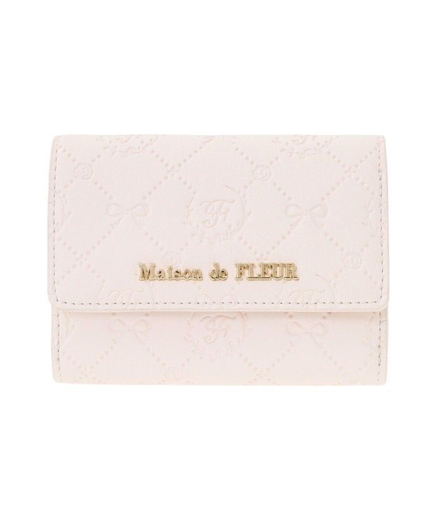 Maison de FLEUR EC限定カラーモノグラムウォレット Pink Beige