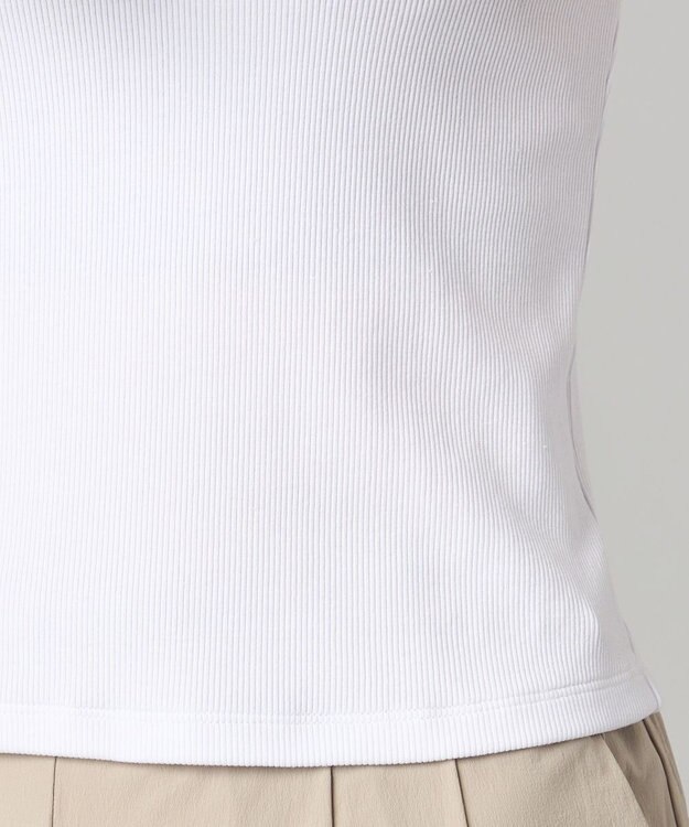 Chacott ソフトリブノースリーブTシャツ ホワイト