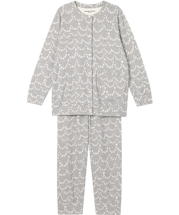 tsumori chisato SLEEP ツモリチサト パジャマ 綿100%(本体) オーガニックコットン使用 長袖 長ズボン レディース UDX596/ワコール グレー