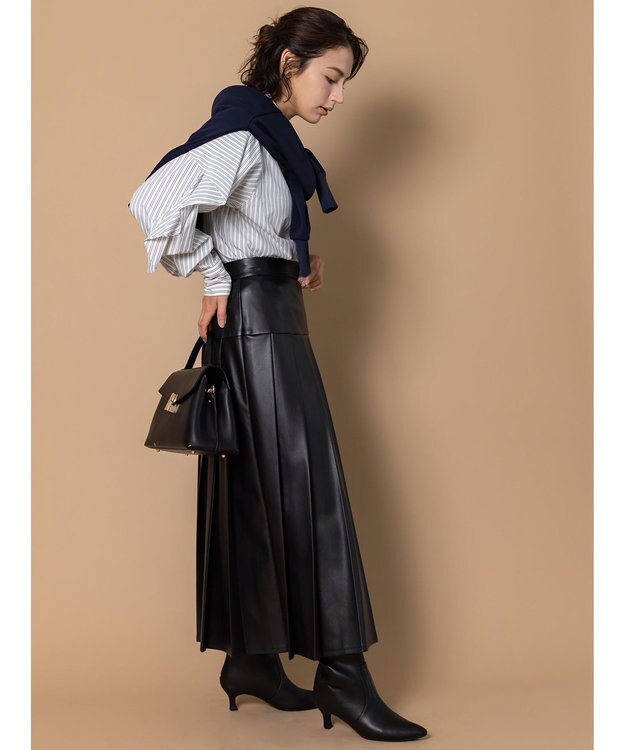 Te chichi 【泉 里香さん着用・Oggi.jp10/23掲載】ラッフルスリーブシャツ グレー