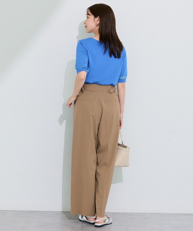 Green Parks 袖シアーニットプルオーバー Blue