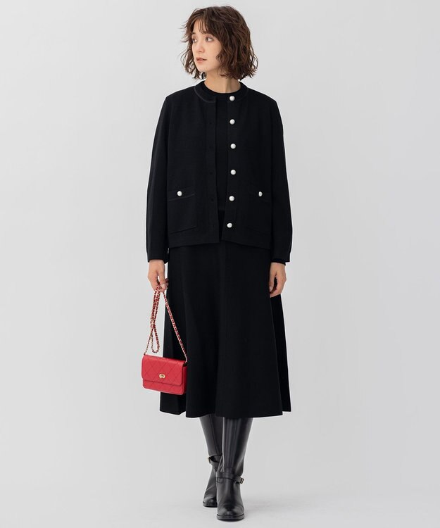 23区 【CLASSY.1月号掲載】ウールブレンド カーディガン ブラック系