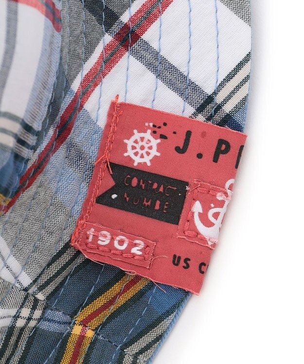 J.PRESS MEN 【NYUZELESS】リバーシブル バケットハット ブルー系3