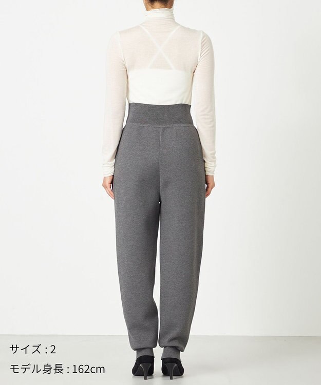 NAVE 【ReNAVE・洗える】スムースニット パンツ グレー系