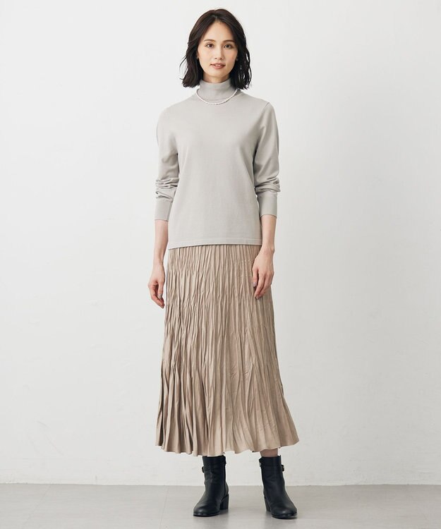 J.PRESS LADIES L 【人気のため新色追加】PRINCE タートルネック ニット グレージュ系