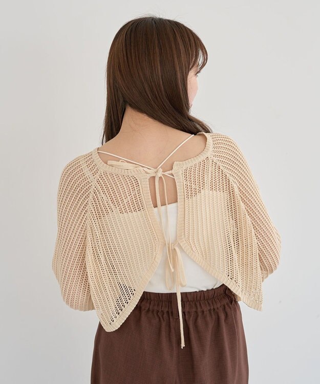 Green Parks ・ＥＬＥＮＣＡＲＥ　ＤＵＥ　２ｗａｙメッシュカーディガ Beige