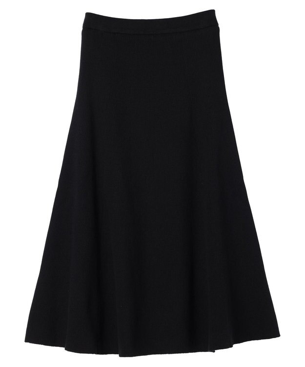 AMERICAN HOLIC リブフレアロングスカート Black