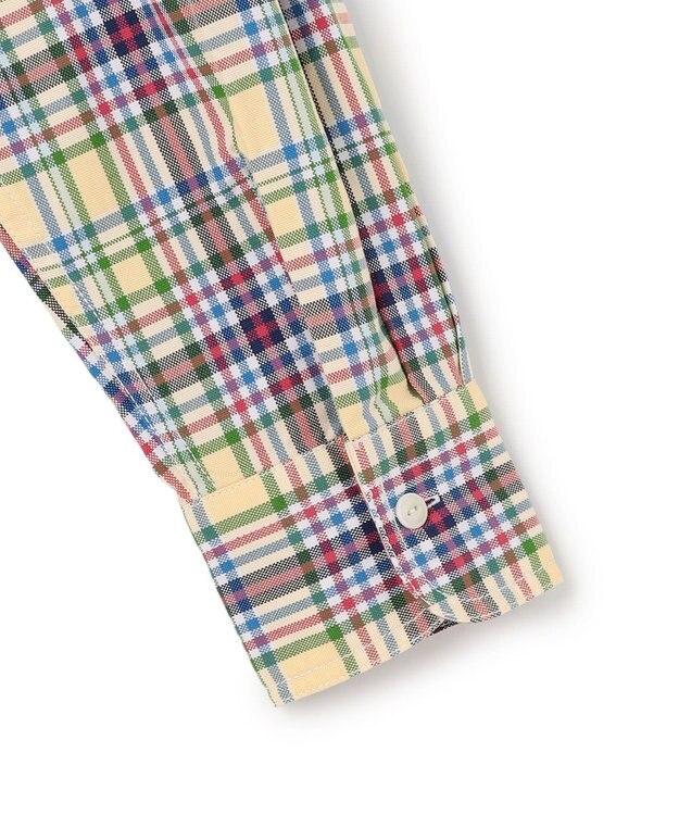 J.PRESS MEN オックスフォードマルチカラーチェック シャツブルゾン イエロー系3