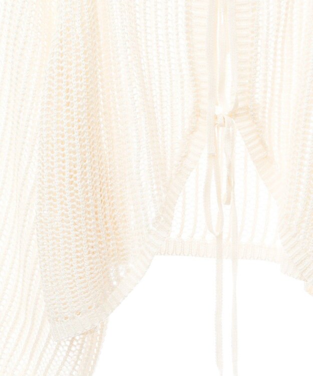 Green Parks ・ＥＬＥＮＣＡＲＥ　ＤＵＥ　２ｗａｙメッシュカーディガ Off White