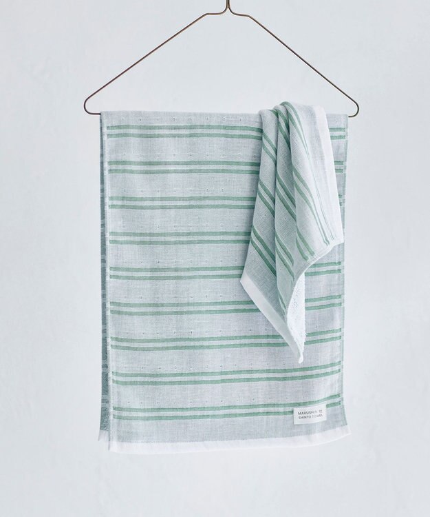 SHINTO TOWEL シマ フェイスタオル ダブル白地