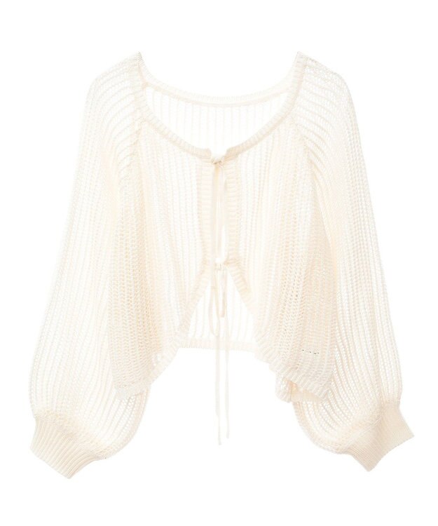 Green Parks ・ＥＬＥＮＣＡＲＥ　ＤＵＥ　２ｗａｙメッシュカーディガ Off White