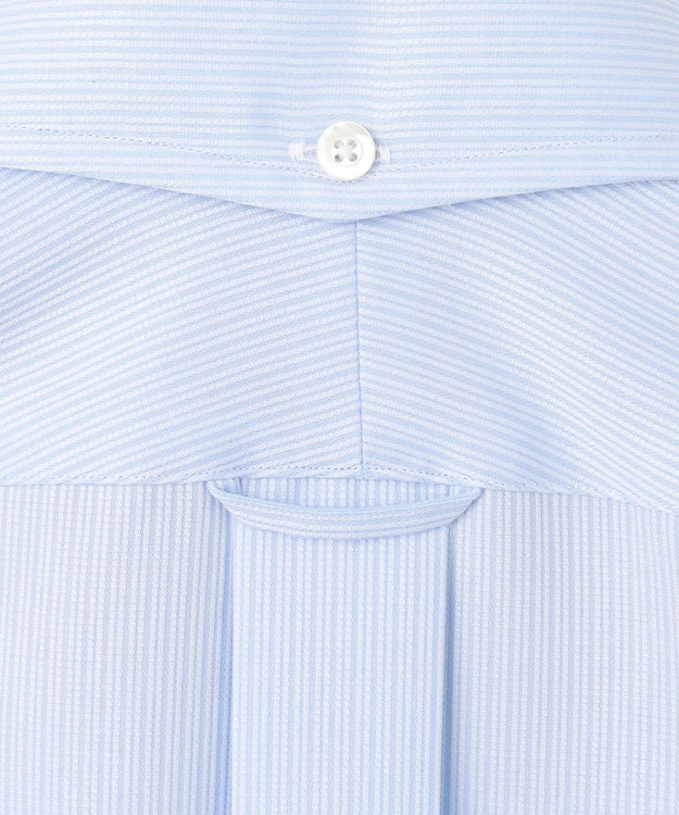 J.PRESS MEN 【KING SIZE】【PREMIUM PLEATS / 形態安定】スーピマコットンマイクロストライプ シャツ/B.D. サックスブルー系1