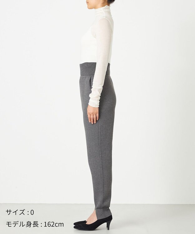 NAVE 【ReNAVE・洗える】スムースニット パンツ グレー系