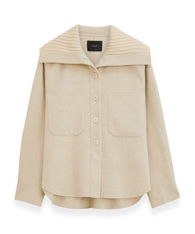 JOSEPH ライトダブルフェイス　シャツジャケット Oat Melange