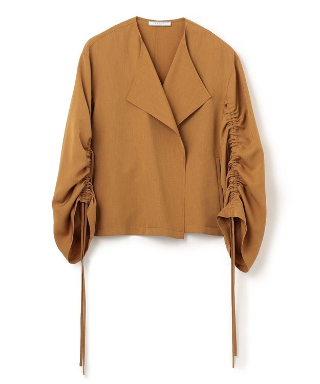 BEIGE， ZINNIA / ノーカラーブルゾン Ocre